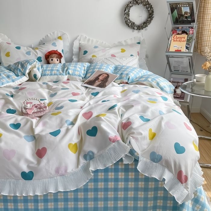 91家纺网 家纺一手货源 找家纺 （总）安哆啦 2021新款全棉花边四件套