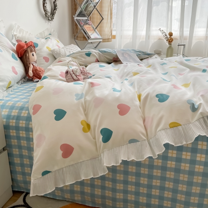 91家纺网 家纺一手货源 找家纺 （总）安哆啦 2021新款全棉花边四件套