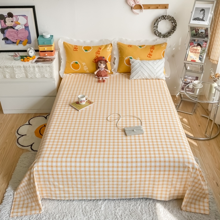 91家纺网 家纺一手货源 找家纺 安哆啦 2021新款全棉花边四件套 大桔大利