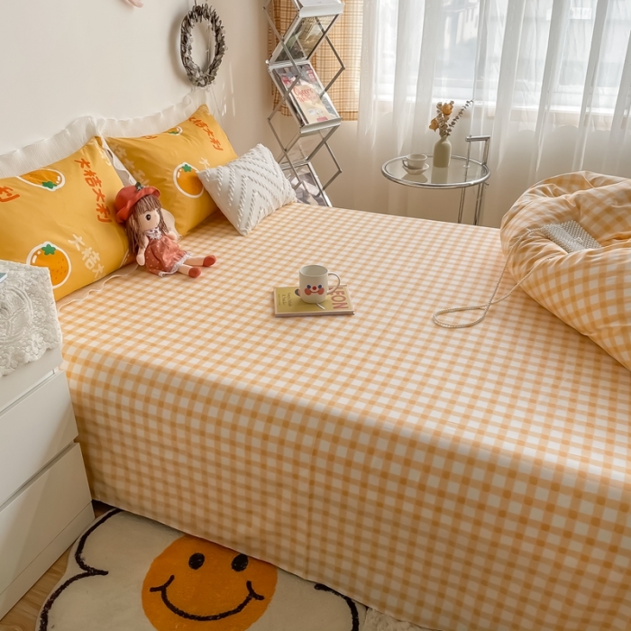 91家纺网 家纺一手货源 找家纺 安哆啦 2021新款全棉花边四件套 大桔大利