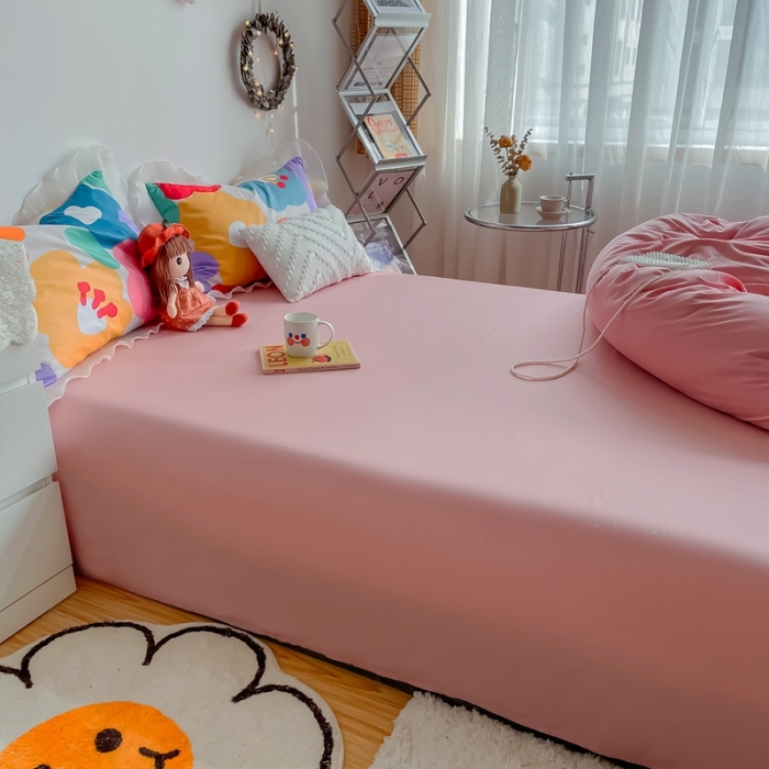 91家纺网 家纺一手货源 找家纺 安哆啦 2021新款全棉花边四件套 朵美