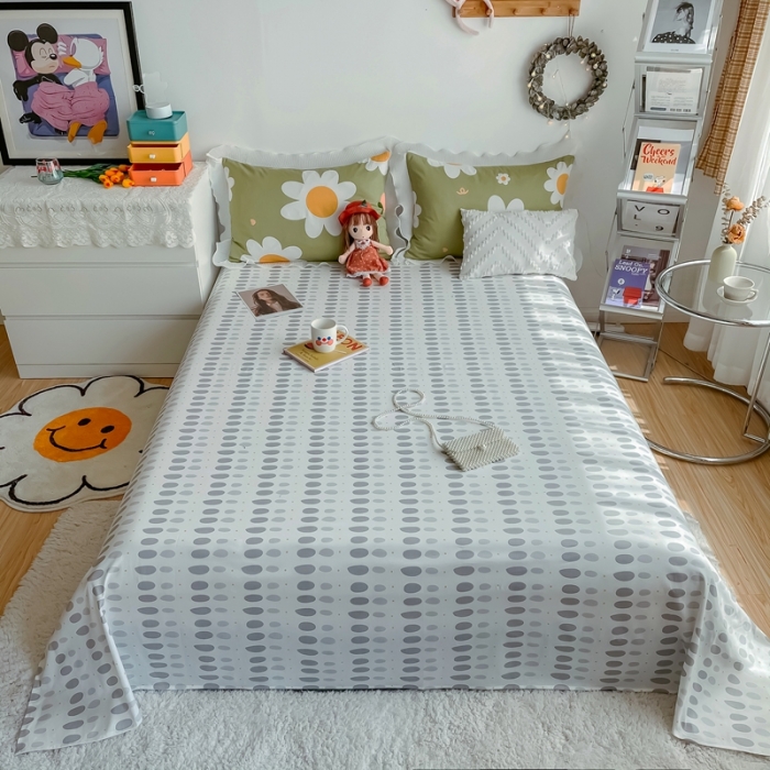 91家纺网 家纺一手货源 找家纺 安哆啦 2021新款全棉花边四件套 花若香