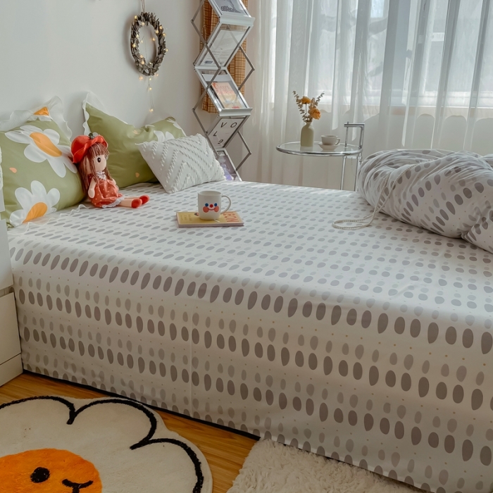 91家纺网 家纺一手货源 找家纺 安哆啦 2021新款全棉花边四件套 花若香