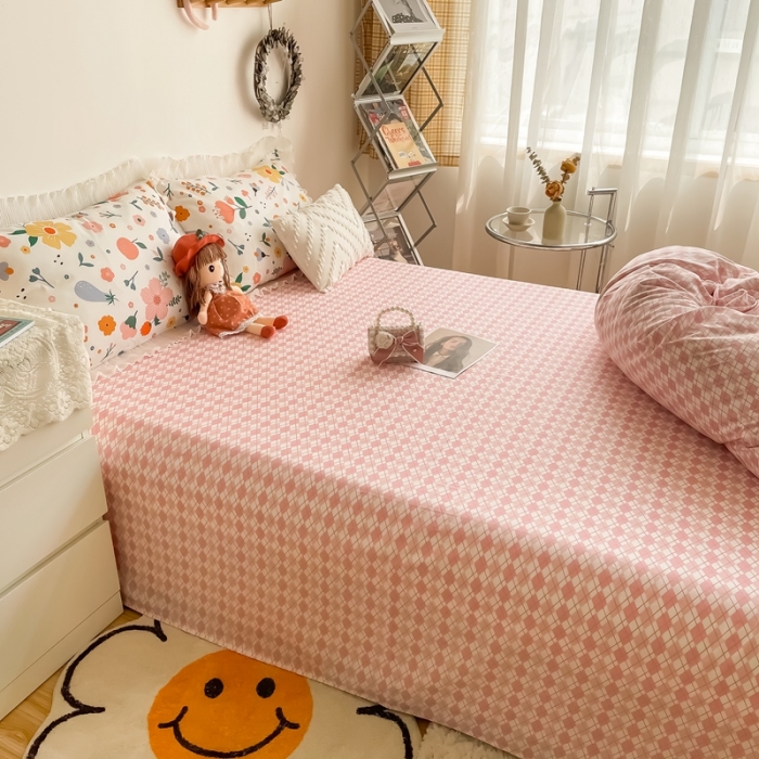 91家纺网 家纺一手货源 找家纺 安哆啦 2021新款全棉花边四件套 千禧