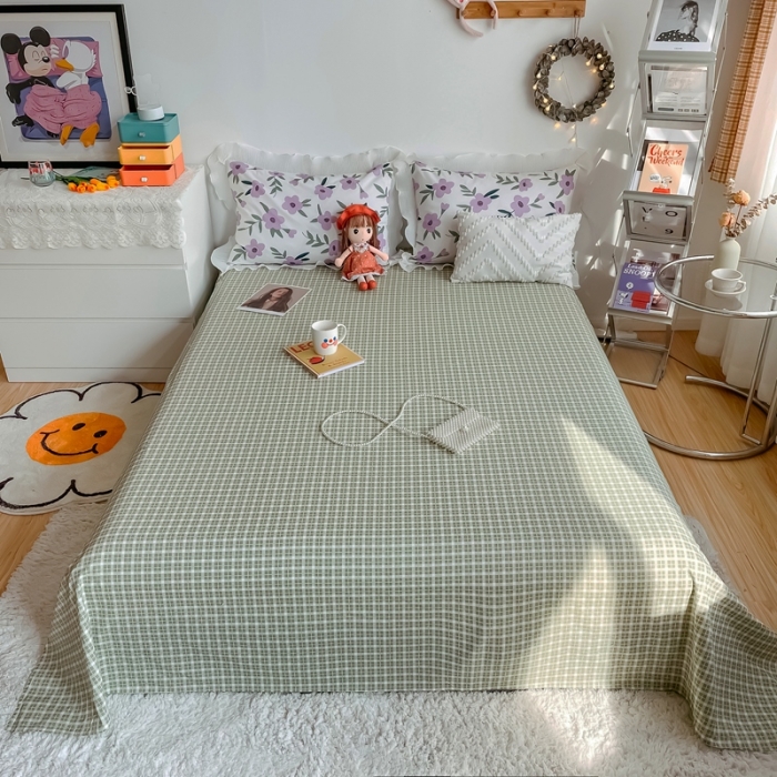 91家纺网 家纺一手货源 找家纺 安哆啦 2021新款全棉花边四件套 紫小花