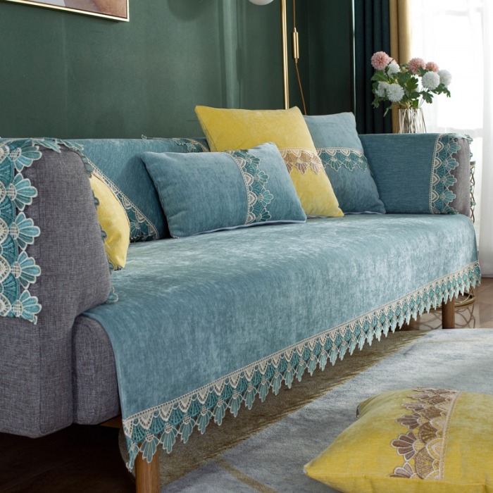 91家纺网 家纺一手货源 找家纺 （总）共鸣沙发垫 北欧简约沙发垫四季通用防滑雪尼尔沙发套罩