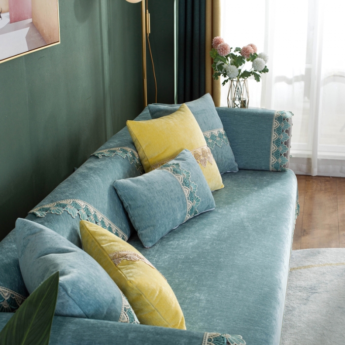 91家纺网 家纺一手货源 找家纺 （总）共鸣沙发垫 北欧简约沙发垫四季通用防滑雪尼尔沙发套罩