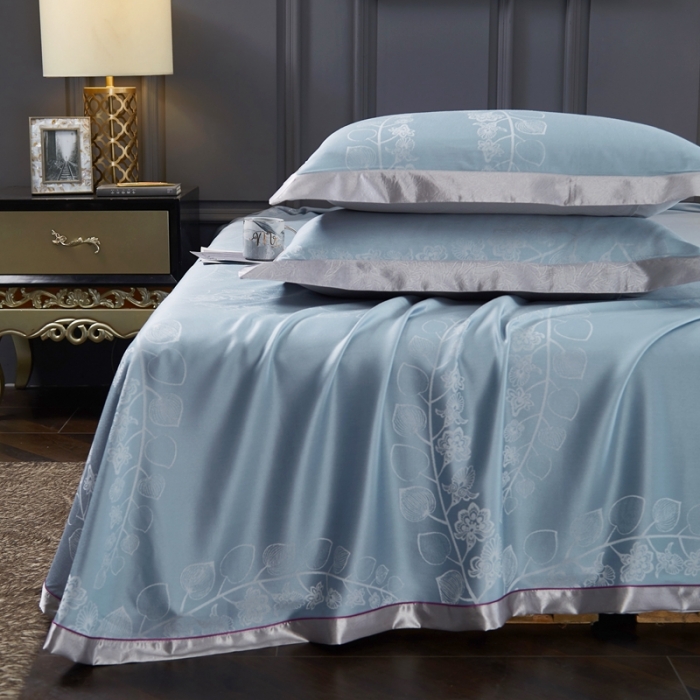 91家纺网 家纺一手货源 找家纺 （总）威克凯丽2023新款重磅七彩大提花纯竹纤维软凉席三件套