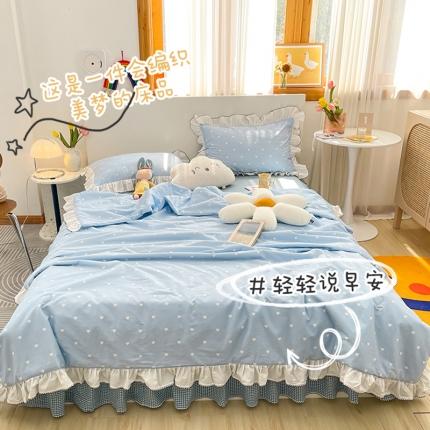 91家纺网 家纺一手货源 找家纺 （总）婳庭2021新款全棉水洗棉夏被四件套被套四件套单夏被