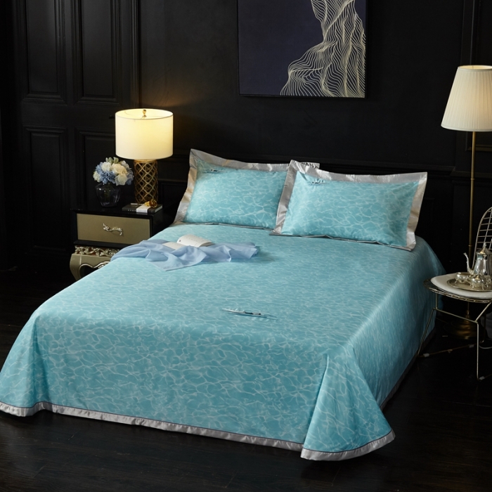 91家纺网 家纺一手货源 找家纺 威克凯丽 2023新款竹语天丝软凉席定位款 碧波荡漾