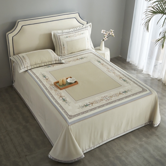 91家纺网 家纺一手货源 找家纺 威克凯丽 2023新款竹语天丝软凉席定位款 朝花夕拾