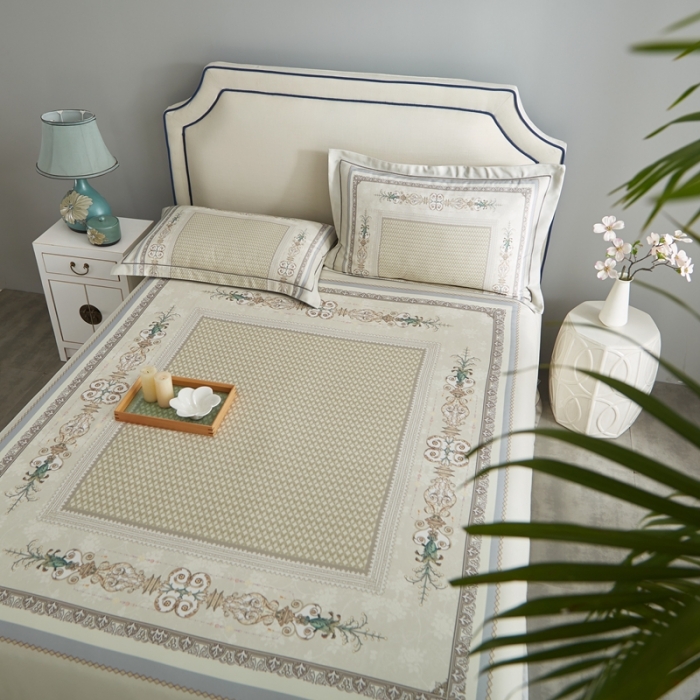 91家纺网 家纺一手货源 找家纺 威克凯丽 2023新款竹语天丝软凉席定位款 朝花夕拾