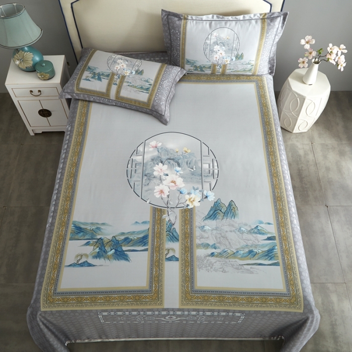 91家纺网 家纺一手货源 找家纺 威克凯丽 2023新款竹语天丝软凉席定位款 国韵