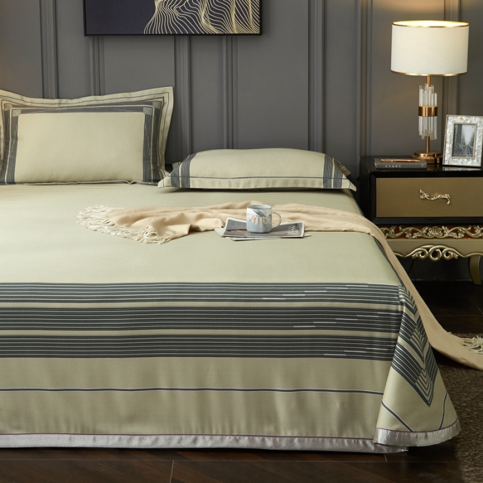 91家纺网 家纺一手货源 找家纺 威克凯丽 2023新款竹语天丝软凉席定位款 凯瑞斯