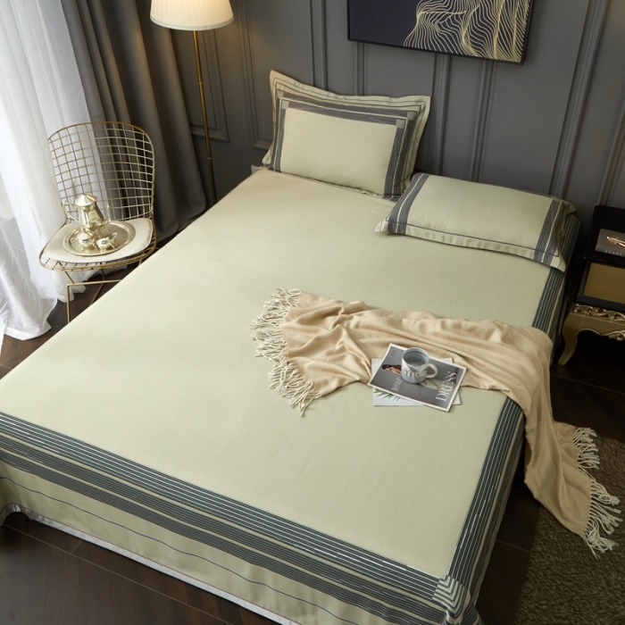 91家纺网 家纺一手货源 找家纺 威克凯丽 2023新款竹语天丝软凉席定位款 凯瑞斯