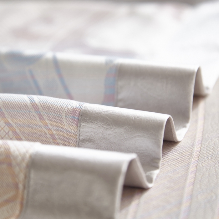 91家纺网 家纺一手货源 找家纺 威克凯丽2023新款重磅七彩大提花纯竹纤维软凉席三件套柏尔曼