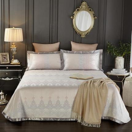 91家纺网 家纺一手货源 找家纺 威克凯丽2023新款重磅七彩大提花纯竹纤维软凉席三件套芙络斯