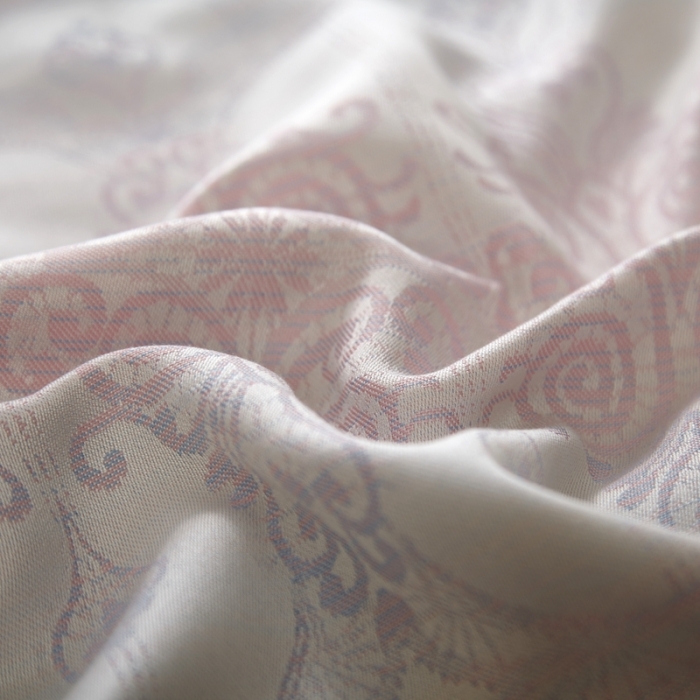 91家纺网 家纺一手货源 找家纺 威克凯丽2023新款重磅七彩大提花纯竹纤维软凉席三件套芙络斯