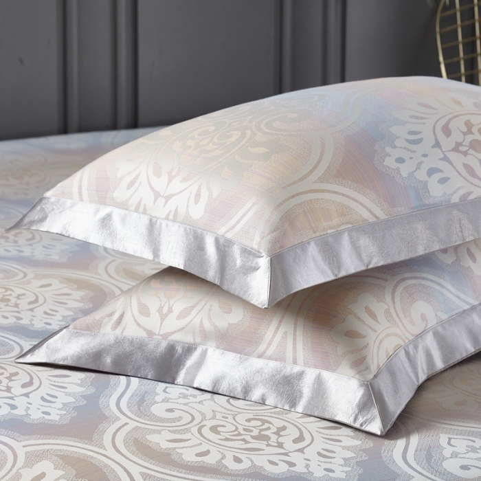 91家纺网 家纺一手货源 找家纺 威克凯丽2022款重磅七彩大提花纯竹纤维软凉席三件套莱茵河畔