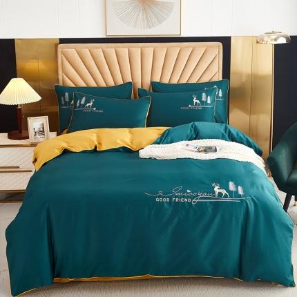 91家纺网 家纺一手货源 找家纺 （总）金窝窝家纺 2024新款纯棉绣花四件套