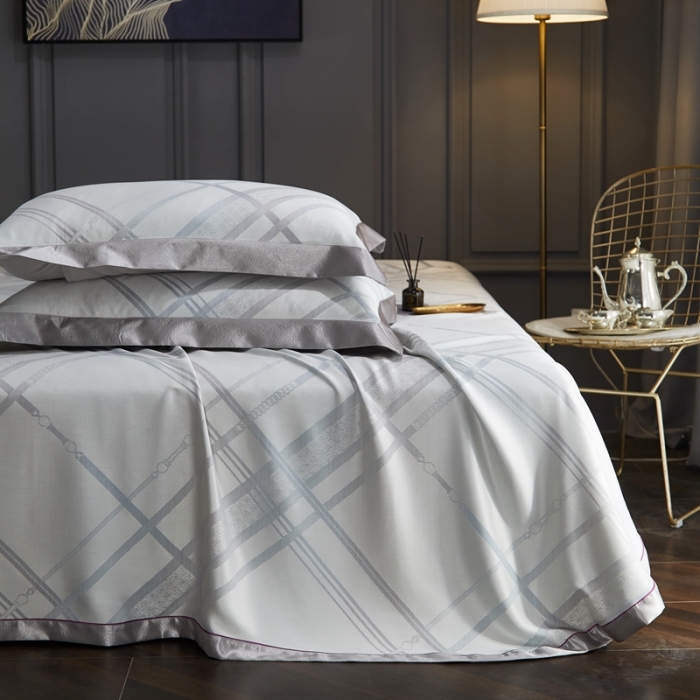 91家纺网 家纺一手货源 找家纺 威克凯丽 2023新款重磅七彩大提花纯竹纤维软凉席三件套瑞丽