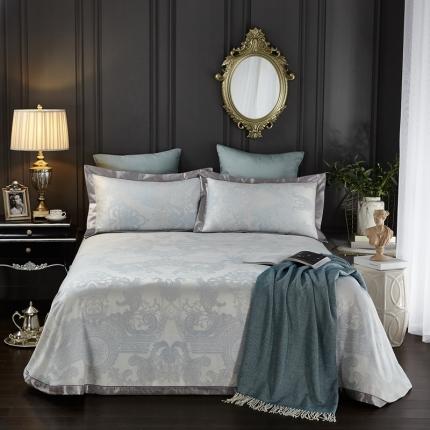 91家纺网 家纺一手货源 找家纺 威克凯丽2023新款重磅七彩大提花纯竹纤维软凉席三件套丝莉洛