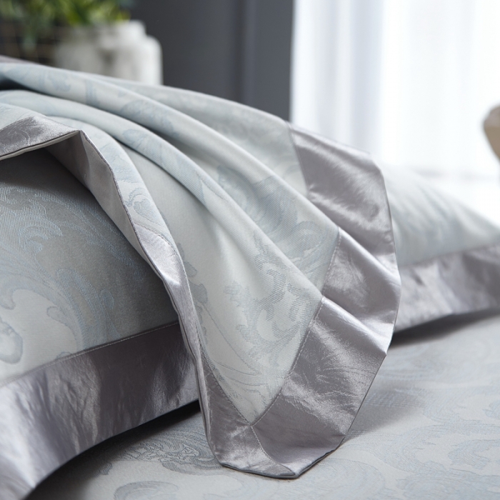 91家纺网 家纺一手货源 找家纺 威克凯丽2023新款重磅七彩大提花纯竹纤维软凉席三件套丝莉洛