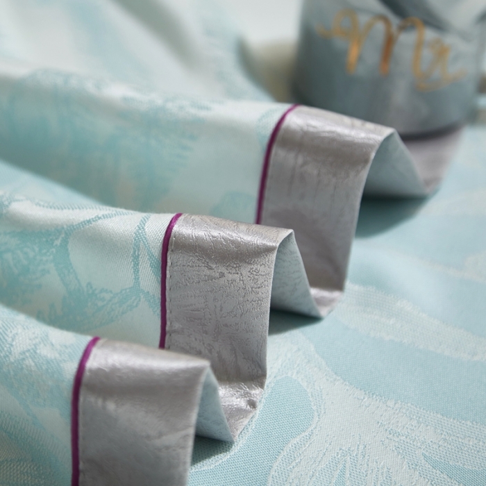 91家纺网 家纺一手货源 找家纺 威克凯丽 2023新款重磅七彩大提花纯竹纤维软凉席三件套叶媚