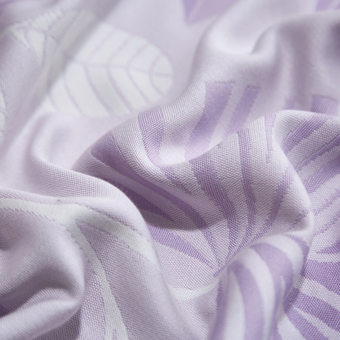 91家纺网 家纺一手货源 找家纺 威克凯丽2022重磅七彩大提花纯竹纤维软凉席三件套叶语谣香紫