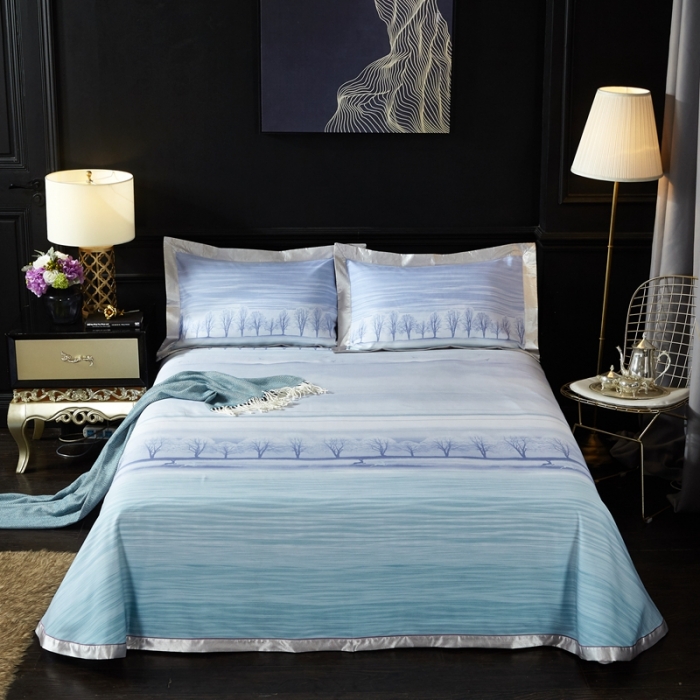 91家纺网 家纺一手货源 找家纺 威克凯丽 2023新款竹语天丝软凉席 普罗旺斯