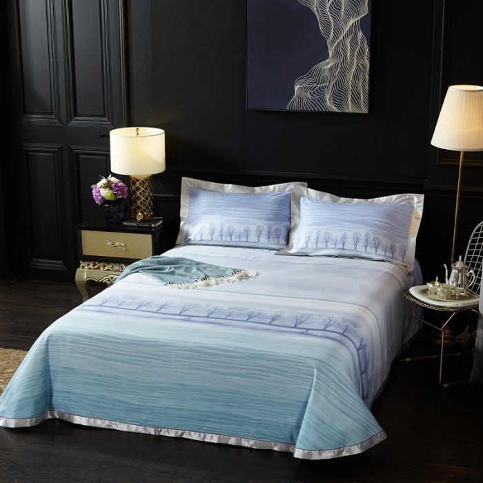 91家纺网 家纺一手货源 找家纺 威克凯丽 2023新款竹语天丝软凉席 普罗旺斯