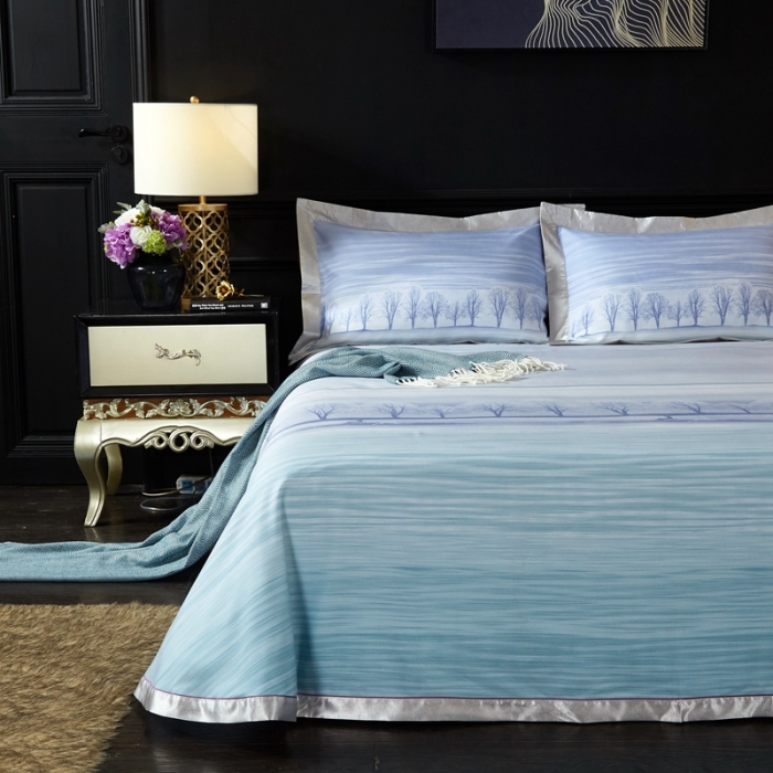 91家纺网 家纺一手货源 找家纺 威克凯丽 2023新款竹语天丝软凉席 普罗旺斯