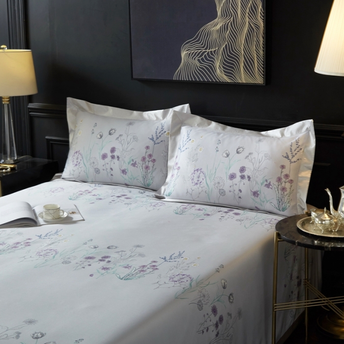 91家纺网 家纺一手货源 找家纺 威克凯丽 2023新款竹语天丝软凉席 微微花语