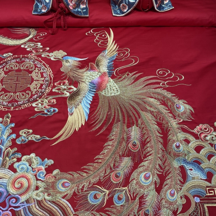 91家纺网 家纺一手货源 找家纺 爱情故事 2024新款婚庆系列 龙祥凤瑞