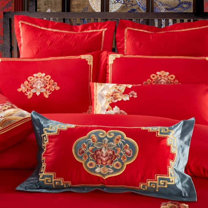 91家纺网 家纺一手货源 找家纺 爱情故事 2024新款婚庆系列 十里锦嫁