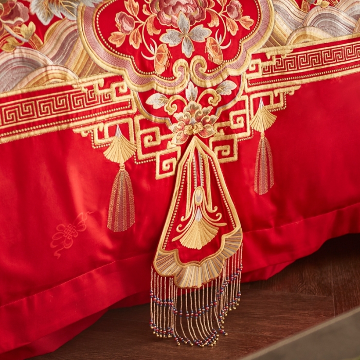 91家纺网 家纺一手货源 找家纺 爱情故事 2024新款婚庆系列 十里锦嫁