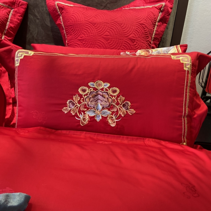 91家纺网 家纺一手货源 找家纺 爱情故事 2024新款婚庆系列 十里锦嫁