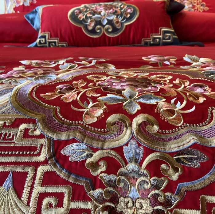 91家纺网 家纺一手货源 找家纺 爱情故事 2024新款婚庆系列 十里锦嫁