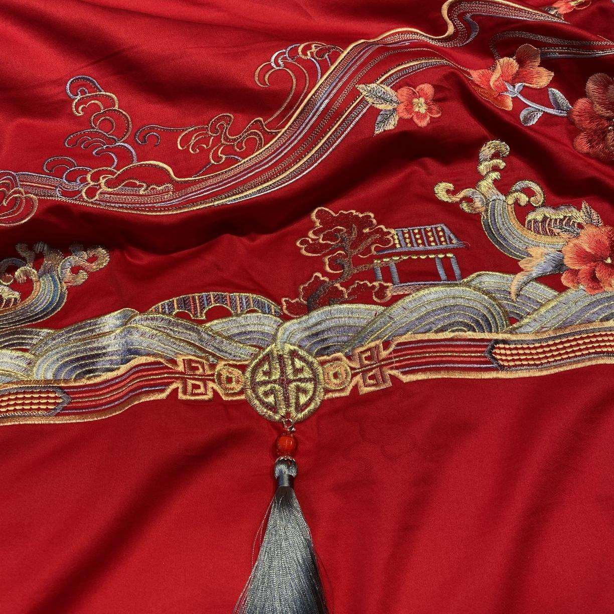 91家纺网 家纺一手货源 找家纺 爱情故事 2024新款婚庆秋冬100支系列 海誓山盟