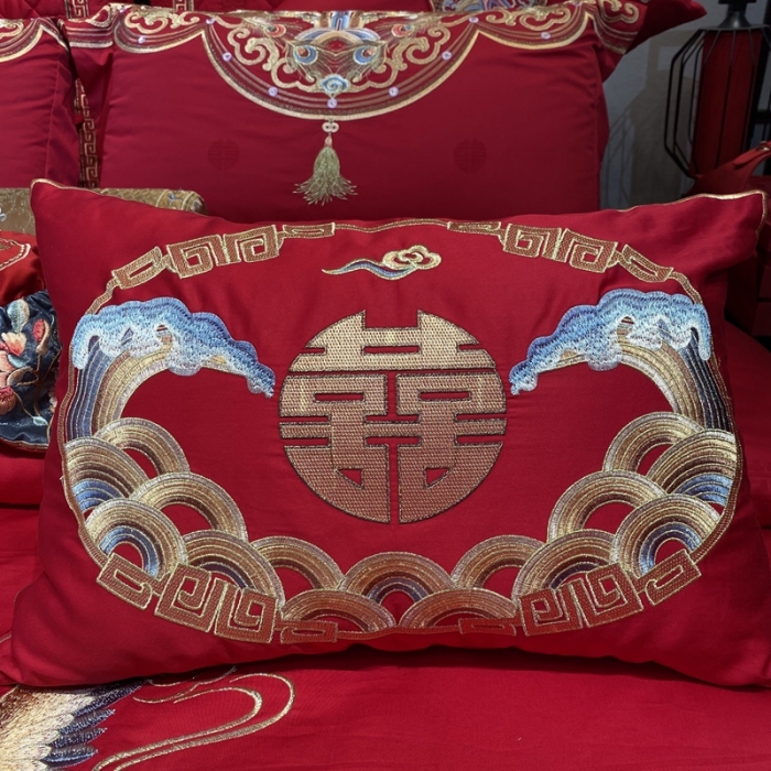 91家纺网 家纺一手货源 找家纺 爱情故事 2024新款婚庆秋冬100支系列 龙祥凤瑞