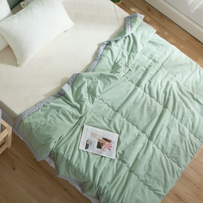 91家纺网 家纺一手货源 找家纺 澳萝拉 2021新款水洗棉夏被 日式-薄荷绿