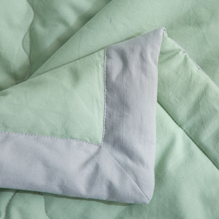 91家纺网 家纺一手货源 找家纺 澳萝拉 2021新款水洗棉夏被 日式-薄荷绿