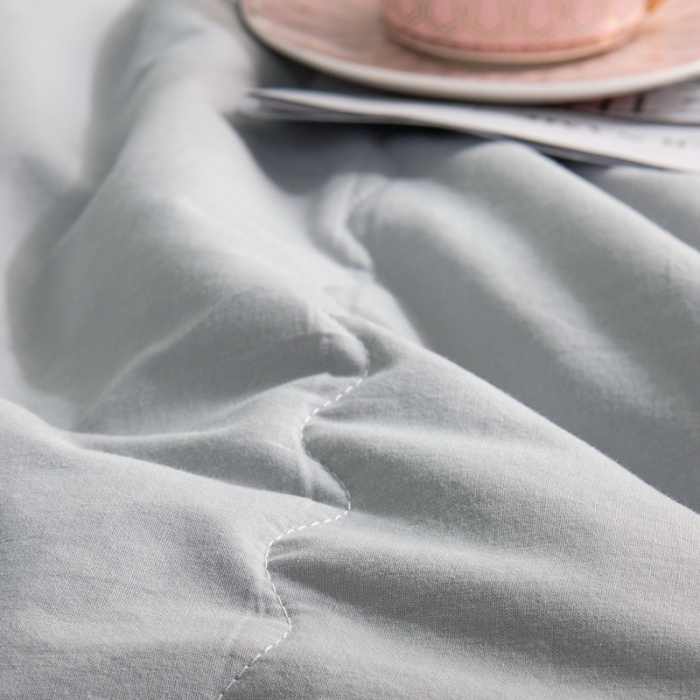 91家纺网 家纺一手货源 找家纺 澳萝拉 2021新款水洗棉夏被 日式-雾霾灰