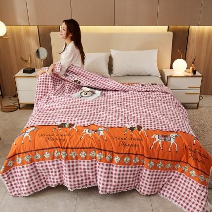 91家纺网 家纺一手货源 找家纺 易展家居 2023新款亲肤棉印花夏被