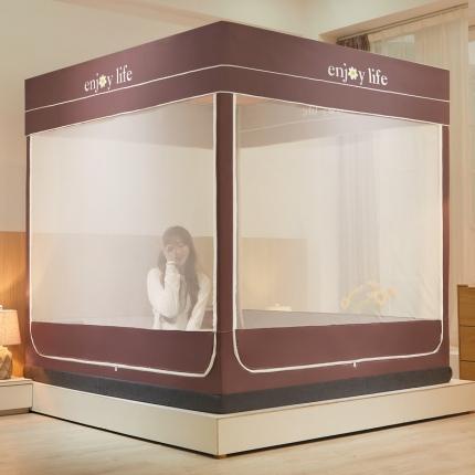 91家纺网 家纺一手货源 找家纺 （总）卓尔居 2022新款可拆卸遮光布帘防尘坐床拉链式蚊帐