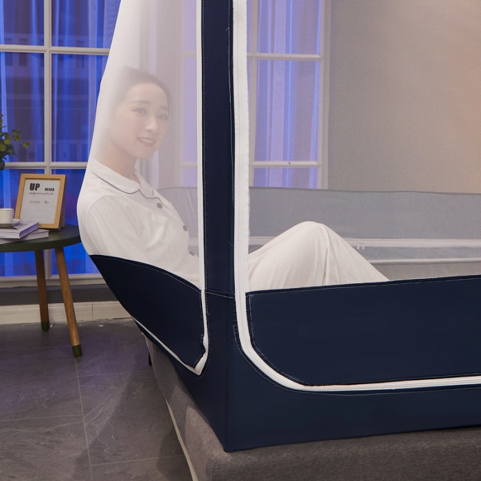 91家纺网 家纺一手货源 找家纺 （总）卓尔居 2022新款可拆卸遮光布帘防尘坐床拉链式蚊帐