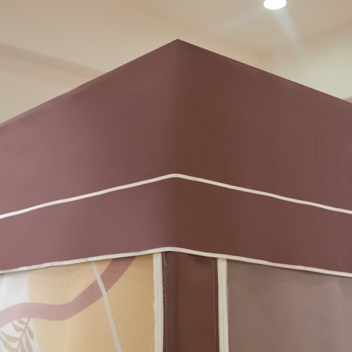 91家纺网 家纺一手货源 找家纺 卓尔居 2022新款可拆卸遮光布帘防尘坐床蚊帐 花开绽放