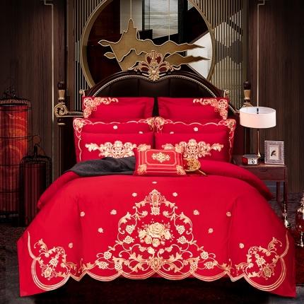 91家纺网 家纺一手货源 找家纺 （总）振翼 2025新款60s长绒棉婚庆四件套多件套