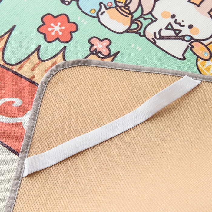 91家纺网 家纺一手货源 找家纺 印季 2021新款数码印花大版冰丝席 快乐森林