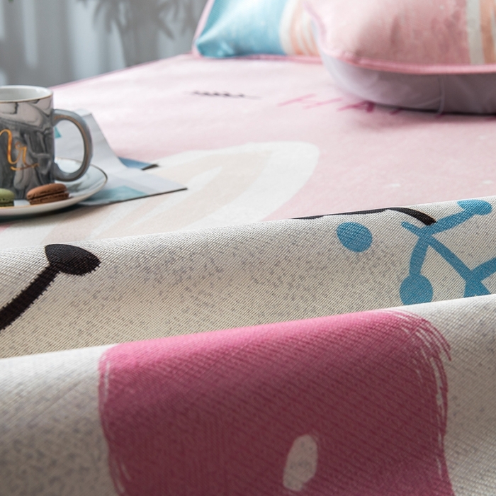 91家纺网 家纺一手货源 找家纺 印季 2021新款数码印花大版冰丝席 萌萌兔